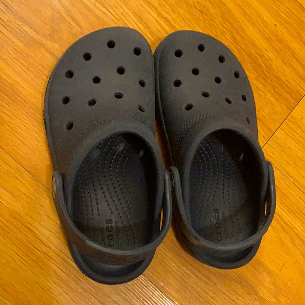Navy crocs kids size 12